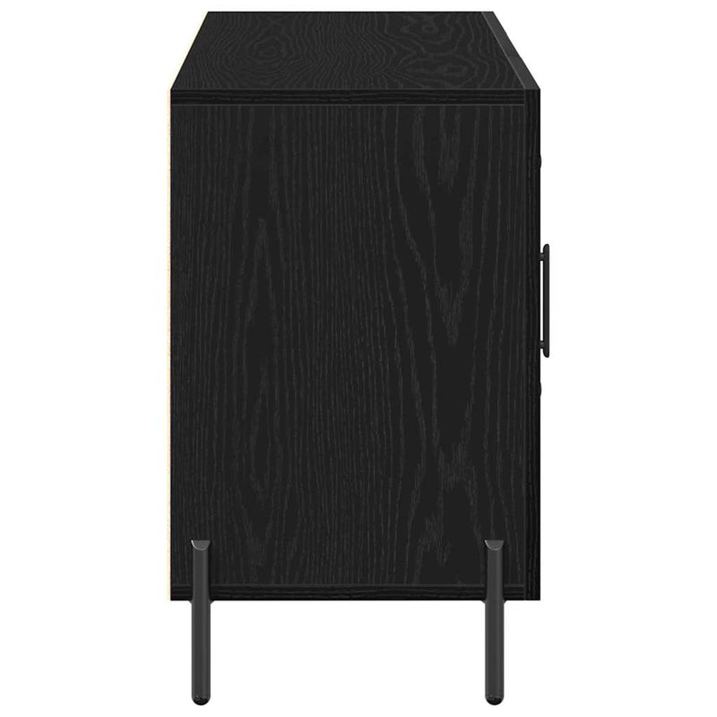vidaXL Széf fiókkal Musta tammi 100 x 36 x 60 cm Faanyag