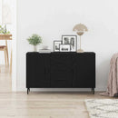 vidaXL Széf fiókkal Fekete tölgy 100 x 36 x 60 cm Faanyag