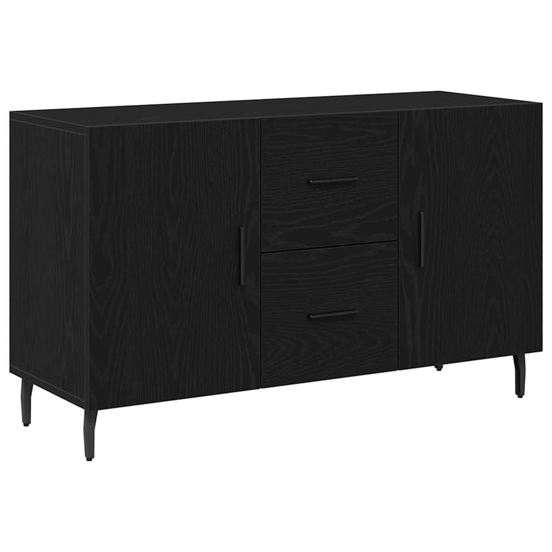 vidaXL Széf fiókkal Musta tammi 100 x 36 x 60 cm Faanyag