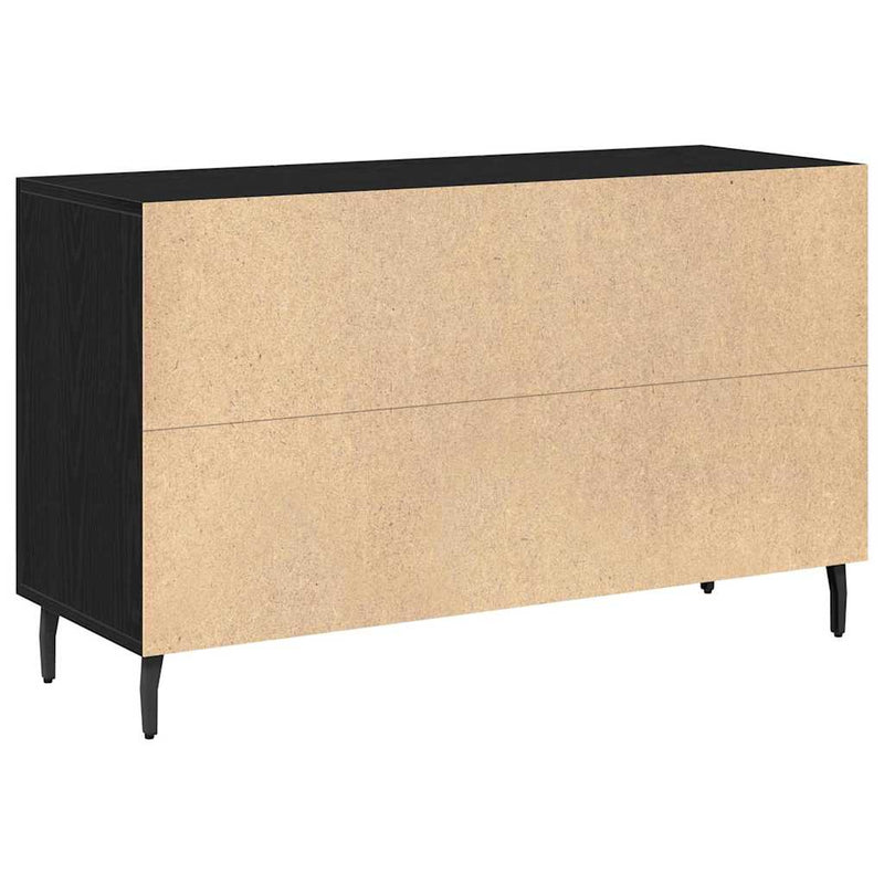 vidaXL Széf fiókkal Musta tammi 100 x 36 x 60 cm Faanyag