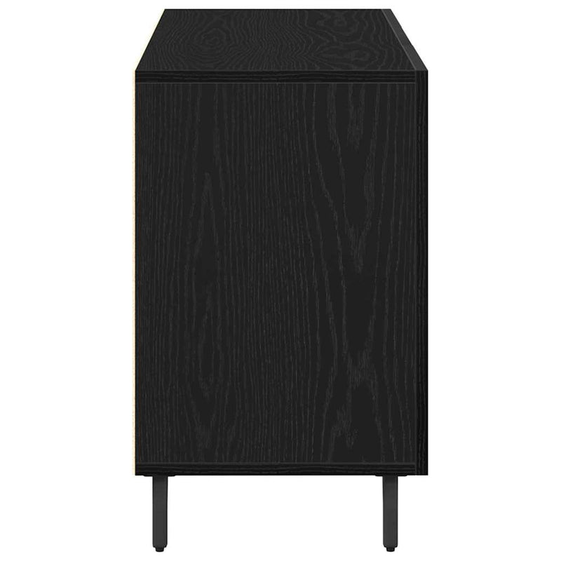 vidaXL Széf fiókkal Musta tammi 100 x 36 x 60 cm Faanyag