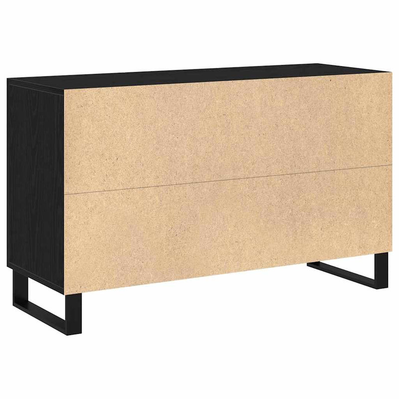 vidaXL Széf fiókkal Musta tammi 100 x 36 x 60 cm Faanyag