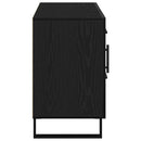 vidaXL Széf fiókkal Fekete tölgy 100 x 36 x 60 cm Faanyag