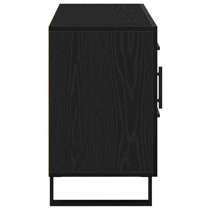 vidaXL Széf fiókkal Musta tammi 100 x 36 x 60 cm Faanyag
