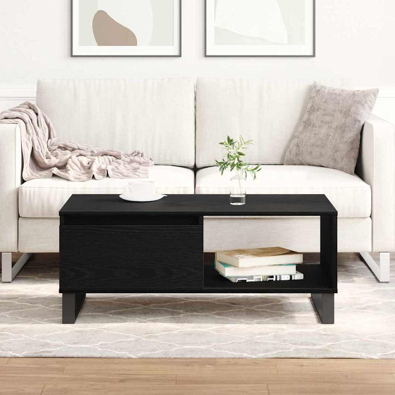 vidaXL Dohányzóasztal Musta tammi 90 x 50 x 36.5 cm Faanyag