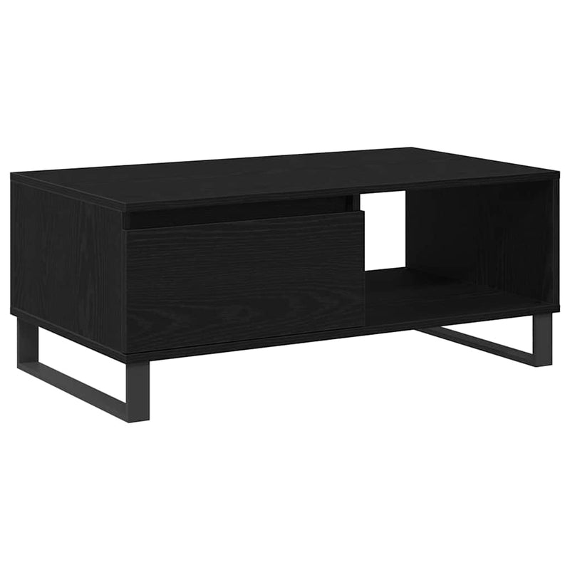 vidaXL Dohányzóasztal Musta tammi 90 x 50 x 36.5 cm Faanyag