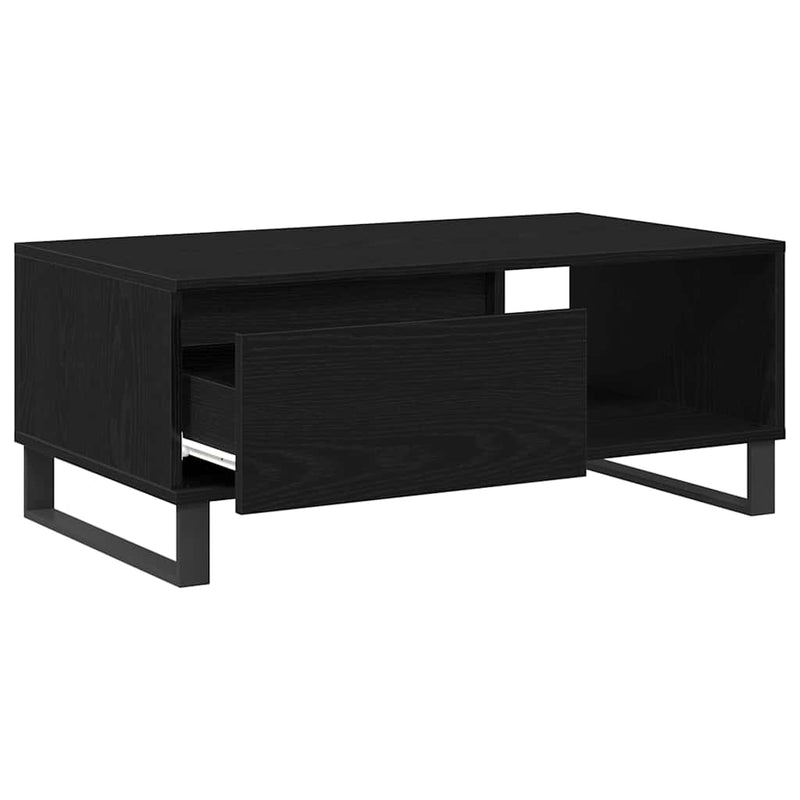 vidaXL Dohányzóasztal Musta tammi 90 x 50 x 36.5 cm Faanyag
