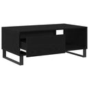 vidaXL Dohányzóasztal fiókkal Fekete tölgy 90 x 50 x 36,5 cm Faanyag