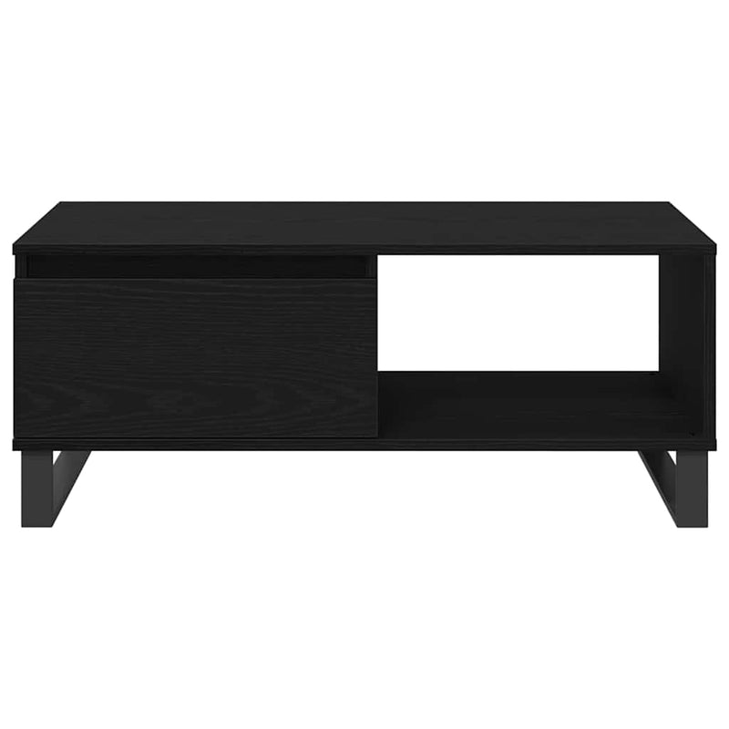 vidaXL Dohányzóasztal Musta tammi 90 x 50 x 36.5 cm Faanyag