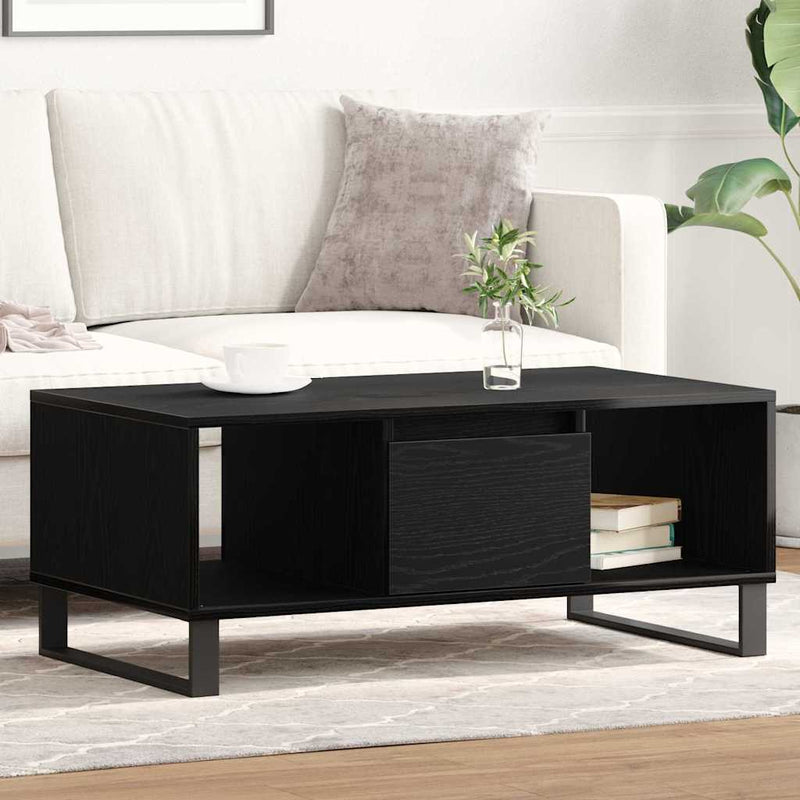 vidaXL Dohányzóasztal Musta tammi 90 x 50 x 36.5 cm Faanyag