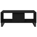 vidaXL Dohányzóasztal fiókkal Fekete tölgy 90 x 50 x 36.5 cm Faanyag