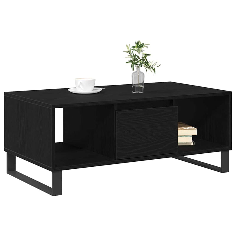 vidaXL Dohányzóasztal Musta tammi 90 x 50 x 36.5 cm Faanyag