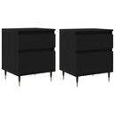 vidaXL Éjjeliszekrény 2 pcs Fekete tölgy 40 x 35 x 50 cm Faanyag