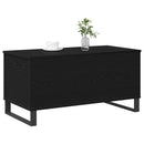 vidaXL Dohányzóasztal Fekete tölgy 90 x 44,5 x 45 cm Faanyag