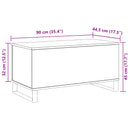 vidaXL Dohányzóasztal Fekete tölgy 90 x 44,5 x 45 cm Faanyag