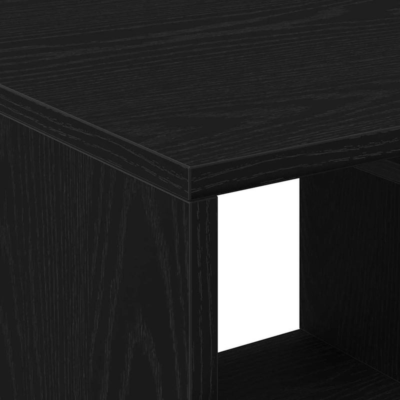 vidaXL Dohányzóasztal with Drawer Musta tammi 90 x 49 x 45 cm Faanyag