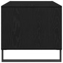 vidaXL Dohányzóasztal fiókkal Fekete tölgy 90 x 49 x 45 cm Faanyag