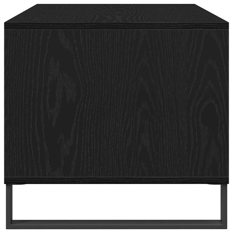 vidaXL Dohányzóasztal with Drawer Musta tammi 90 x 49 x 45 cm Faanyag