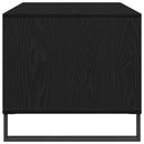 vidaXL Dohányzóasztal fiókkal Fekete tölgy 90 x 49 x 45 cm Faanyag