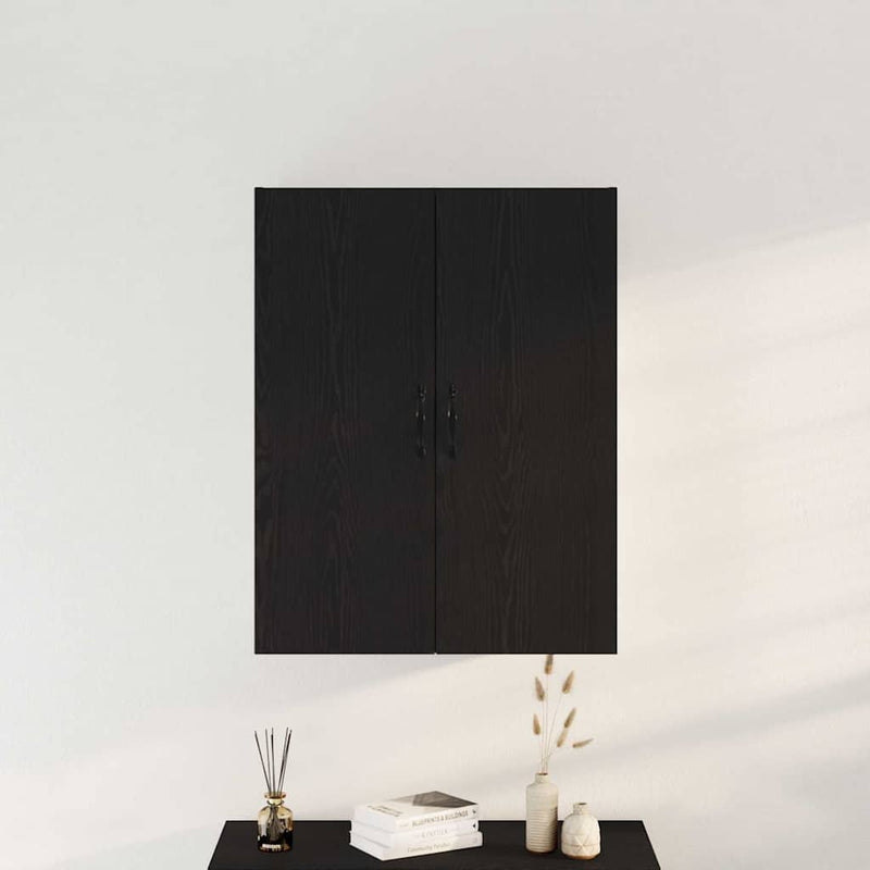 vidaXL Fali szekrény Musta tammi 69.5 x 34 x 180 cm Faanyag