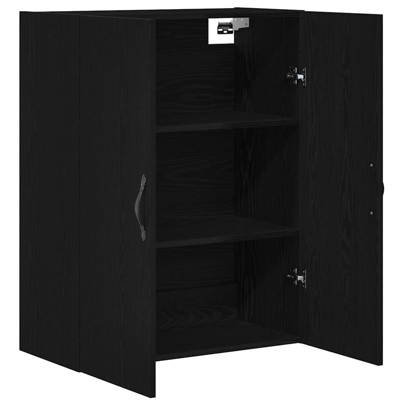 vidaXL Fali szekrény Musta tammi 69.5 x 34 x 180 cm Faanyag