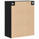 vidaXL Fali szekrény Musta tammi 69.5 x 34 x 180 cm Faanyag