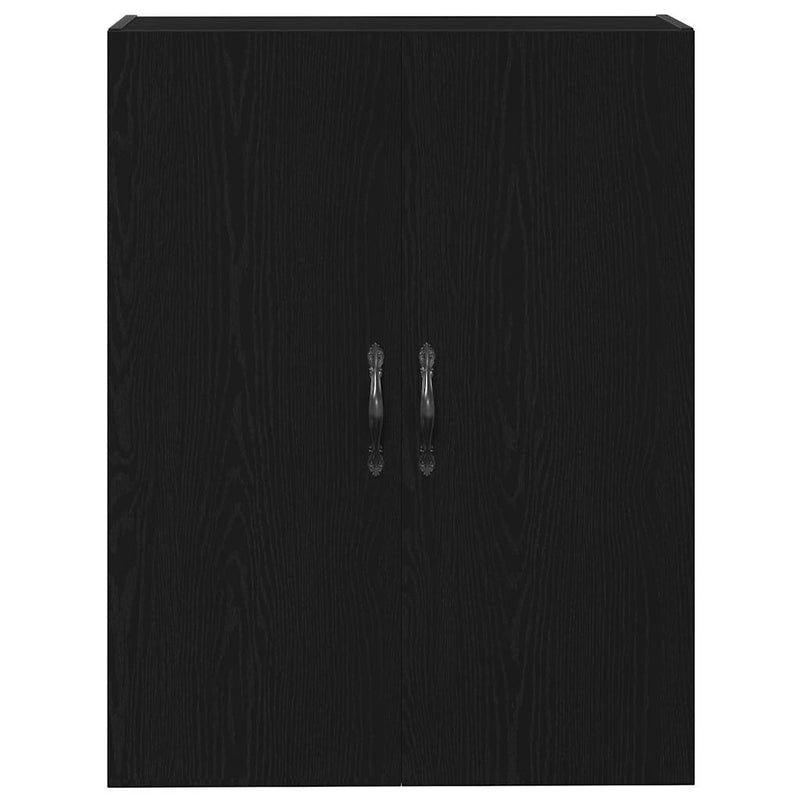 vidaXL Fali szekrény Musta tammi 69.5 x 34 x 180 cm Faanyag