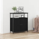 vidaXL Széf Fekete tölgy 70 x 30 x 80 cm Faanyag