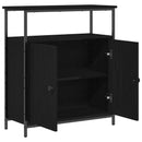 vidaXL Széf Fekete tölgy 70 x 30 x 80 cm Faanyag