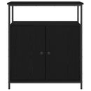 vidaXL Széf Fekete tölgy 70 x 30 x 80 cm Faanyag