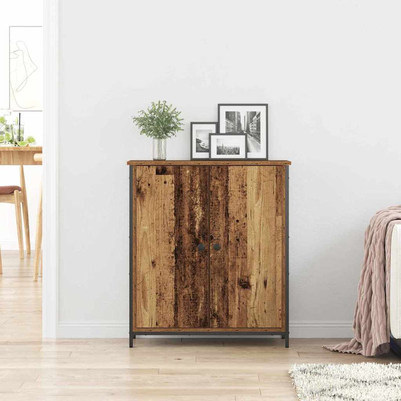 vidaXL Széf Régi fa 70 x 30 x 80 cm Faanyag