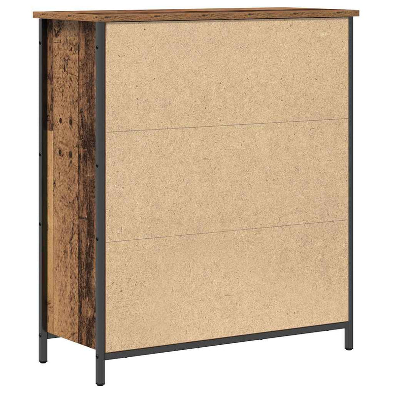 vidaXL Széf Régi fa 70 x 30 x 80 cm Faanyag