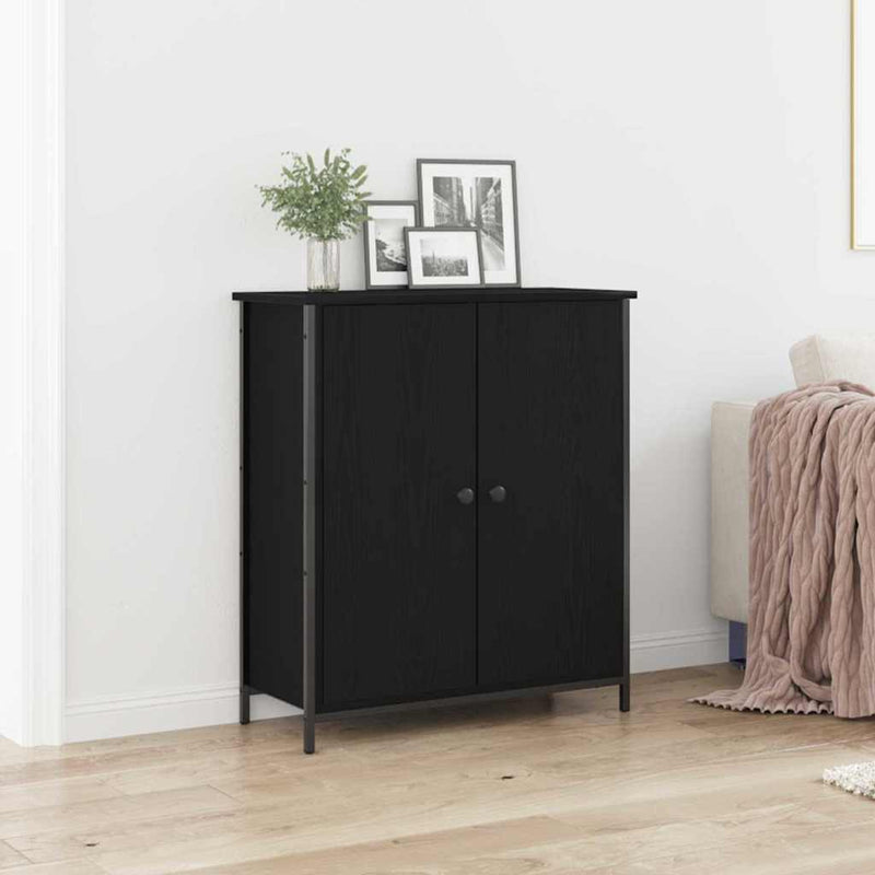 vidaXL Széf Musta tammi 70 x 30 x 80 cm Faanyag