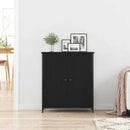 vidaXL Széf Fekete tölgy 70 x 30 x 80 cm Faanyag