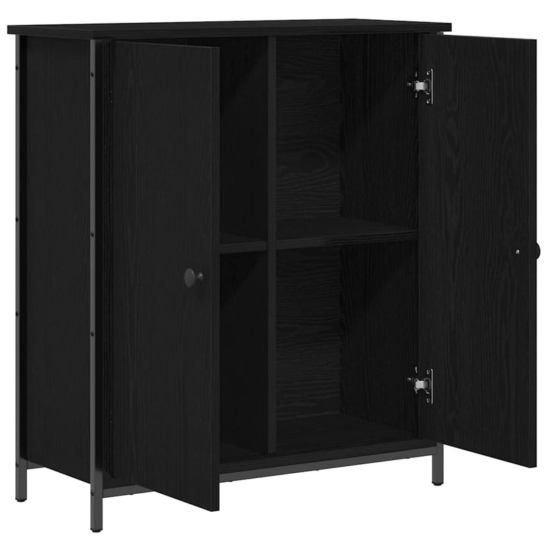 vidaXL Széf Musta tammi 70 x 30 x 80 cm Faanyag