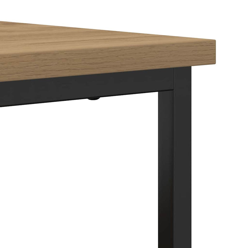 vidaXL Oldalszekrény Artisan Tölgy 100x35x80 cm Mérnöki Fa és Acél
