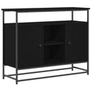 vidaXL Széf Fekete tölgy 100 x 35 x 80 cm Faanyag