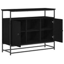 vidaXL Széf Fekete tölgy 100 x 35 x 80 cm Faanyag