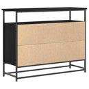 vidaXL Széf Fekete tölgy 100 x 35 x 80 cm Faanyag