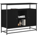 vidaXL Széf Fekete tölgy 100 x 35 x 80 cm Faanyag