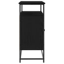 vidaXL Széf Fekete tölgy 100 x 35 x 80 cm Faanyag