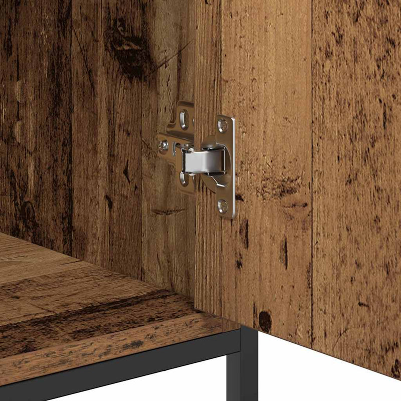 vidaXL Old Wood oldalbord 69x35x80 cm Mérnöki Fa és Acél