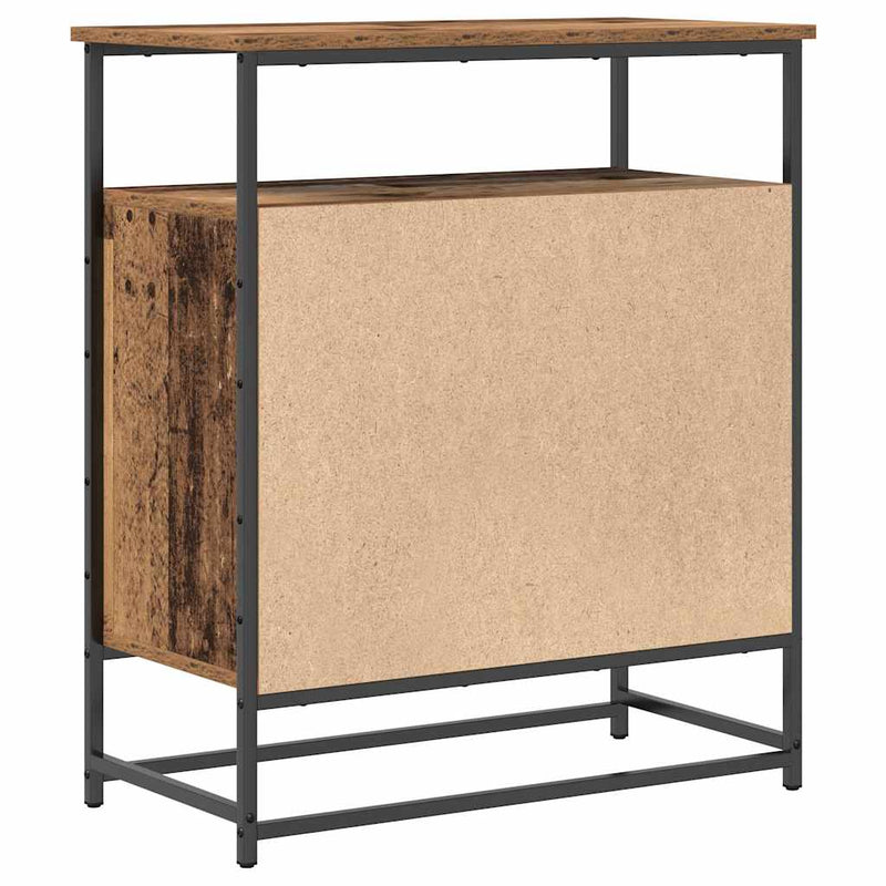 vidaXL Old Wood oldalbord 69x35x80 cm Mérnöki Fa és Acél