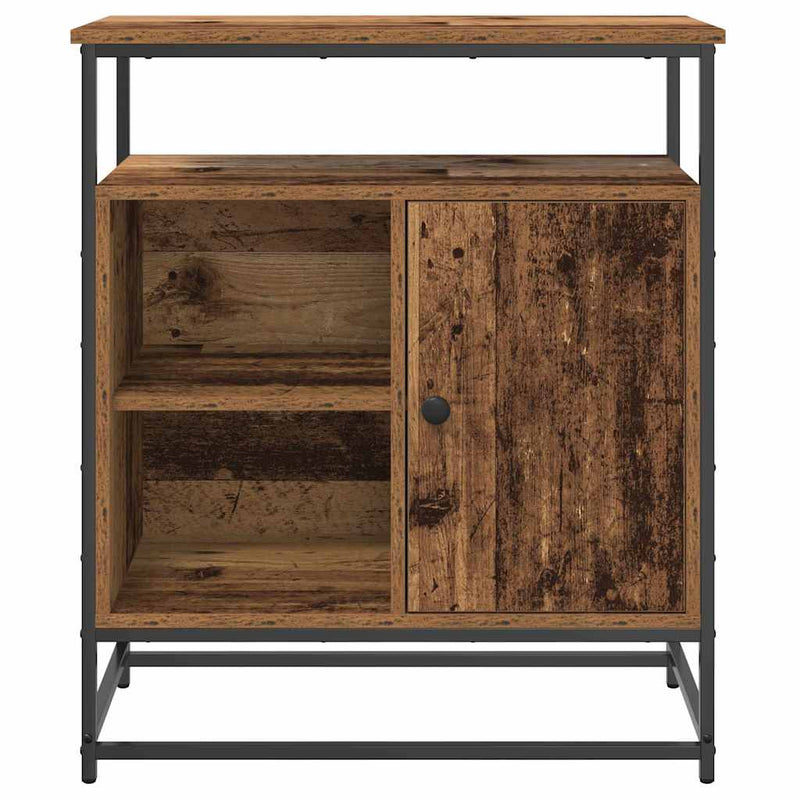 vidaXL Old Wood oldalbord 69x35x80 cm Mérnöki Fa és Acél