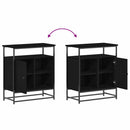 vidaXL Széf Musta tammi 69 x 35 x 80 cm Faanyag