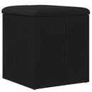 vidaXL Tárolópad tárolóval Fekete tölgy 42 x 42 x 45 cm Faanyag