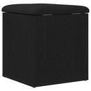 vidaXL Tárolópad tárolóval Fekete tölgy 42 x 42 x 45 cm Faanyag