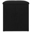 vidaXL Tárolópad tárolóval Fekete tölgy 42 x 42 x 45 cm Faanyag