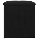 vidaXL Tárolópad tárolóval Fekete tölgy 42 x 42 x 45 cm Faanyag
