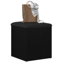vidaXL Tárolópad tárolóval Fekete tölgy 42 x 42 x 45 cm Faanyag